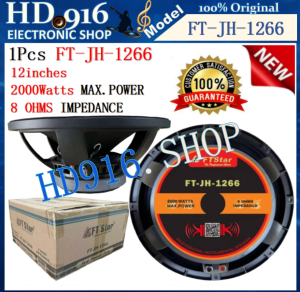 HD916 shop 1Pcs FTStar FT-JH-1266 2000Watts 12 Inches Aluminum Die Cast  Professional Speaker