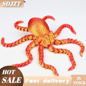 SDJZT 3D in có khớp nối bạch tuộc poseable xúc tu Bàn đồ chơi PLA điêu khắc cho Kid Jointed cơ thể trang trí đồ chơi