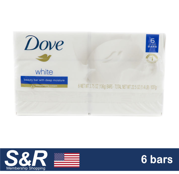 Dove White Beauty Bar Soap 6pcs