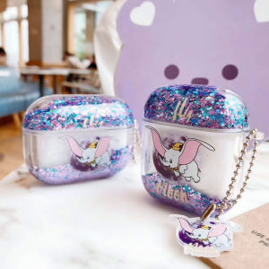 CrashStar Quicksand Sequins Cartoon Hard Transparent AirPods Case For AirPods 1 2 3 AirPods Pro 4 InPods 12 i12 Wireless Bluetooth Headphones Headset Gen 1 2 3 Cute Clear Casing Shockproof Protective Cover Shell Top Seller