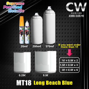 [ Long Beach Blue MT18 ] 2K Car Paint Kaler Metallic Bancuh Touch Up Pen DIY Cat Spray Motor Biru