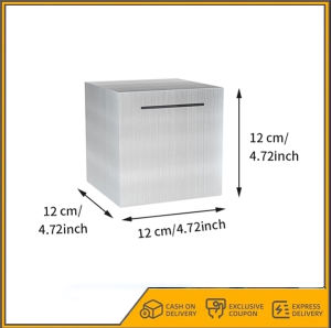 Simple Fall Resistant Piggy Bank Stainless Steel Safe Box Money Saving For Adult Children Gift