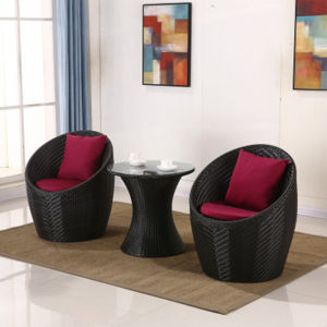 Outdoor Balcony Wicker Rattan Chair Living Garden Sitting with Cushion and Seat pad