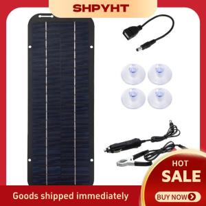 SHPYHT✨ 1 Set RVs Vans Boats Kit Photovoltaic Solar Panel DIY Accessories 6W Solar Panel 12V Olt Trickle Battery Charger