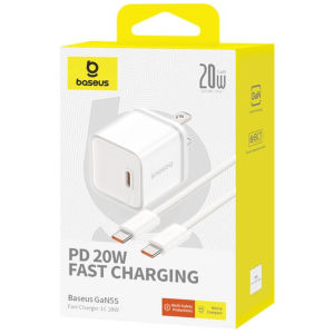 Bộ sạc nhanh 20W Baseus GaN5S 1C (Kèm Cáp C to C 100W Dynamic 3 Series)