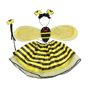 Bees HeadbandBees WingSkirt Magics Wands Set Bees Costume Accessories for Masquerades Halloween Cosplay Party Favor