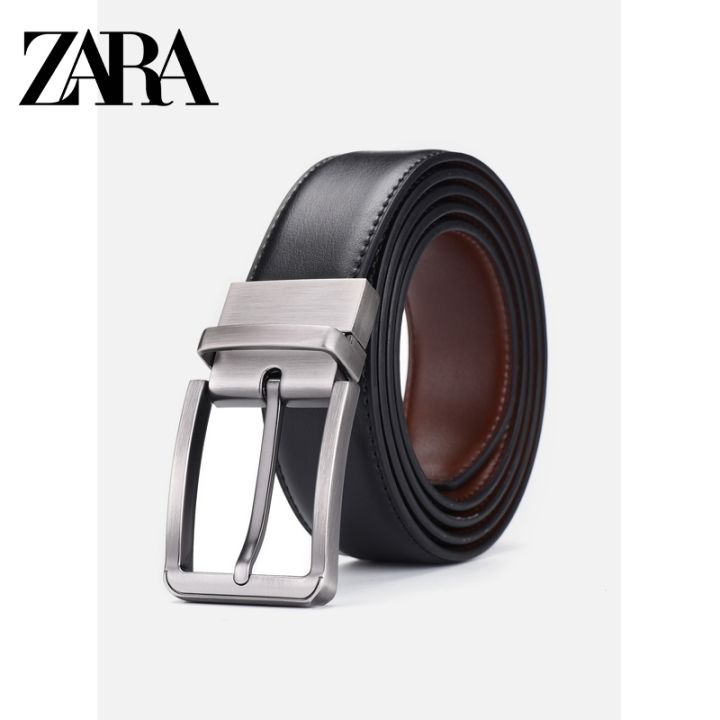 zara black leather belt