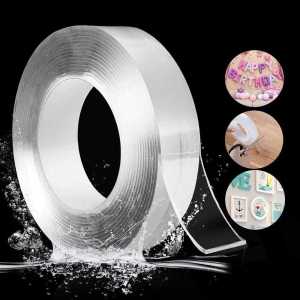 MURAH Double Tape Super/Nano double tape/Isolasi Bening 2 sisi Super Kuat Tanpa Bekas