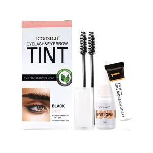 ICONSIGN Eyebrush & Eyebrow Tint Kit Waterproof Quick-drying Eyebrow Brush Brow&Lashes