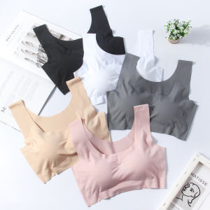 Lingerie Flip Bra บราสวมหัว เสื้อในไร้โครง ไร้ขอบ ไร้ตะเข็บ เนื้อเนียน ระบายอากาศ สวมใส่เบาสบาย