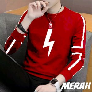 Diskon Sweater Keren Kaos Pria Distro Kayser Flash Crewneck Trendy Sweatshirt Elegan Sweter Kekinian