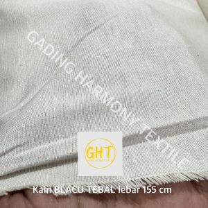 ( per setengah meter ) kain BLACU TEBAL lebar 155 cm belacu blako katun polyester bahan tas tote bag totebag pouch goodie bag media kanvas lukis membatik batik waxing kecantikan sulam menyulam background backdrop tirai hordeng gorden calico fabric