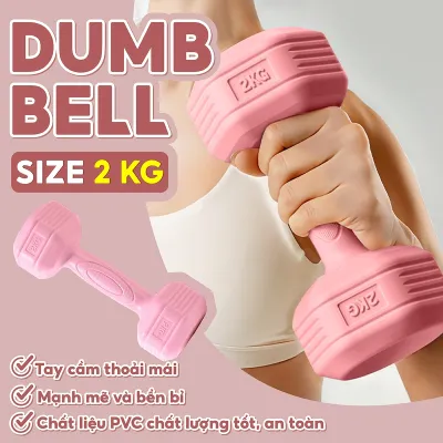 (ĐỦ MÀU ) BG -Một cặp tạ tay 2KG cao cấp thép đặc bọc cao su nhám thái lan tập Gym (Tổng 4 kg)