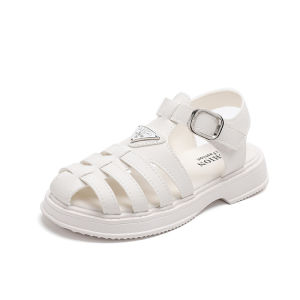 Dép Sandal Bé Gái Quai Dán Da Mềm Phong Cách Retro Thời Trang Hàn QuốcSandal Dép Rọ Cho Bé Gái 3-15 Tuổi