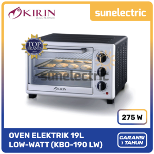 Kirin KBO 190 LW Oven Listrik Low Watt Kapasitas 19 Liter KBO-190LW / KBO190 LW / KBO-190 LW / KBO190LW
