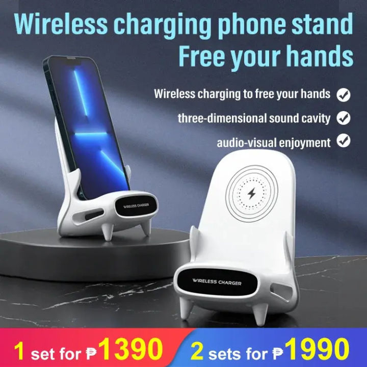 Desktop vertical wireless fast charging phone stand 15W Wireless Fast Charger Lazada