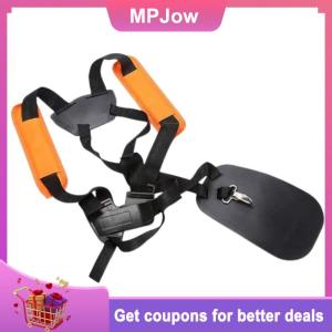 【MPJow】 Brush Cutter Strap Trimmer Shoulder Strap Lawn Mower Harness Strap Labor Saving W Shape Double Shoulder Nylon Harness Strap
