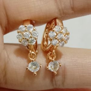 ANTING DEWASA TERBARU TITANIUM ANTI LUNTUR LAPISAN EMAS KUNING PERHIASAN FASHION