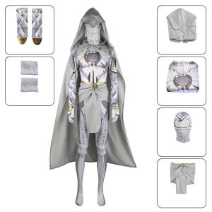 Marvel Moonlight Knight Cosplay One-Piece Suit Marc Spector Superhero Adult Bodysuit Halloween Movie Character Role Playing