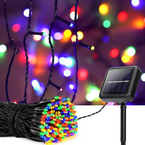 Atisen Solar String Light Christmas Led Outdoor 12M Waterproof Fairy Lamp Holiday Party Home Decoration
