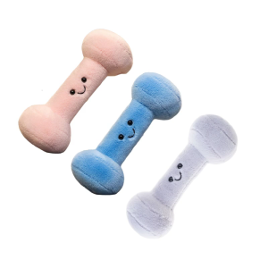 Playful Exercise Throw PillowToy Soft Plush Dumbbell Sensory Development Infant Gift Blue