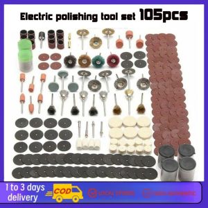 105pcs Mini Electric Drill Grinder Rotary Tool Accessory Bit Set For Grinding Sanding Polishing Disc Wheel Tip Cutter Drill Disc