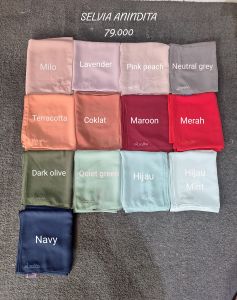 Pashmina selvia anindita elzatta warna Lengkap Murah dan Original Pashmina cerutti chiffon baby doll