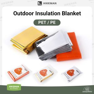 2PCS Outdoor Multifunctional Emergency Blankets Insulation Blanket 160*210cm Reflective PET Aluminum FilmSurvival Life-saving Blanket Survival Equipment