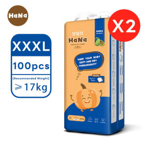 HaNa NB-XXXL กางเกงผ้าอ้อมเด็ก ผ้าอ้อมเด็ก ผ้าอ้อมใช้แล้วทิ้ง 100pcs BABY DIAPERS PANTS
