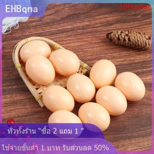 [COD] EHBqna KITCHEN 10pcs จำลองพลาสติกปลอมไข่อีสเตอร์เด็ก DIY ภาพวาดของเล่นตกแต่ง