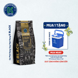 Cà Phê Rang Xay Nguyên Chất (30% A - 70% Ro) K Black Túi 454g - Thương Hiệu K COFFEE