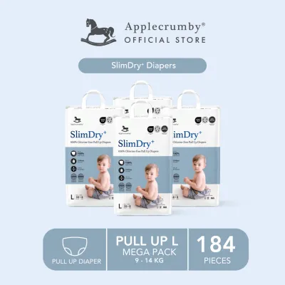 [Mega 4 Packs] Applecrumby SlimDry⁺ Diapers