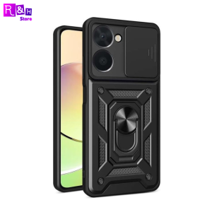 Case Realme 10 4G Military Slide Camera Premium Grade Ring Magnetic Armor Shockproof Kick Stand