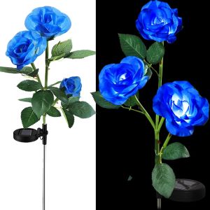 Solar Rose Lights Christmas Solar Flower Garden Light Outdoor Waterproof Lighting Outdoor/Garden Decorative Light Decorative Landscape/Lawn /Garden Decorative Light/Lawn