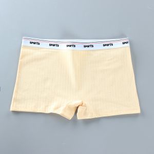 MOMO 12-15 Years Pure Cotton Soft and High-quality Girls Solid Color Shorts Childrens Panty Girls Underwear Flat Angle Letter Panties