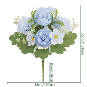 MINIAT Photography Props Artificial Hydrangea Bouquet Silk Cloth Mothers Day Gifts Wedding Fake Flower Creative Bridal Bouquet Home Decor
