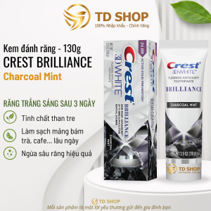 [NK Mỹ] Kem đánh răng Crest 3D White 130g Brilliance Peppermint I Blast I Charcoal - TD Shop