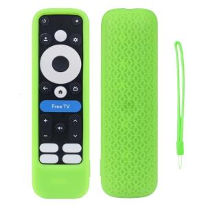 Vỏ bảo vệ thân thiện với da trường hợp cho 2024 ONN TV 4K điều khiển từ xa trường hợp Ốp da với dây buộc chống sốc