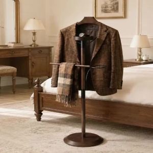 Sacesr Iron Standing Coat Rack Multifunctional Wooden Floor Clothes Hanger Bedroom Design Coat Racks Modern Clothes Organizer with Tray Z5Q1T