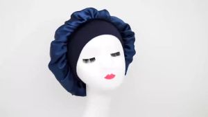 Hair Sleeping Cap Hat for Girls Wide Comfortable Bath Hair Care Silk Night Sleep Women Hair Cap COD