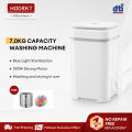 HODEKT Family Mini Washing Machine, Mesin Basuh Large Capacity, Washing Weight, 7KG Blue Light Sterilization Function, Semi-automatic Timing Function, No Jitter, No Noise,. 