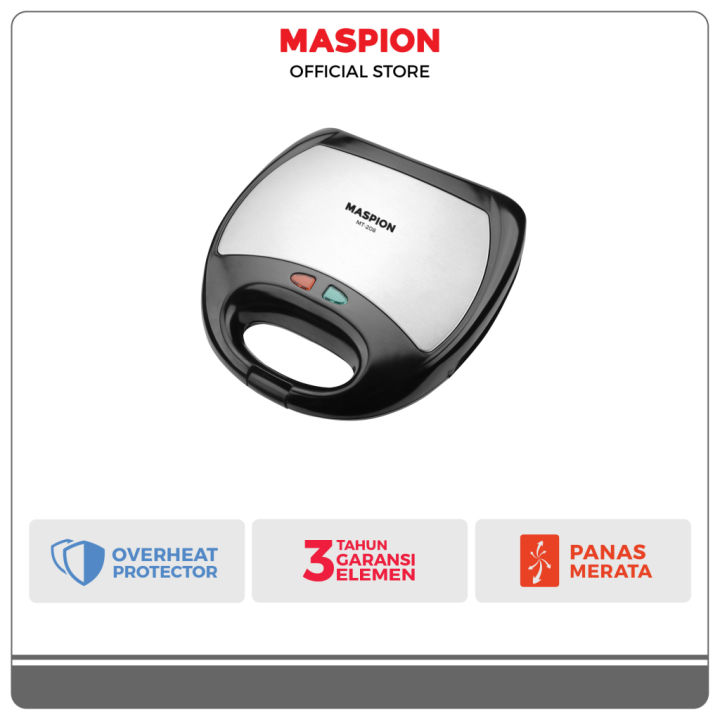 Maspion Pemanggang Roti Electric Sandwich Toaster MT-208 Lazada