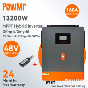 PowMr 13.2KW Hybrid Inverter 48v Hybrid Inverter Hybrid Inverter Hybrid Off Grid On Grid Solar Inverter MPPT Hybrid Inverter