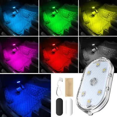 LED Touch Light High Brightness For Car Rechargeable Lighting Night Light Sensor Waterproof For Motorcycle Unique Style Decoration Accessories Ambient Light Magnetic Mini Wireless Inside Automatic For Wall Interior Light USB Lamp Emergency Lights