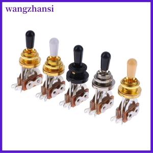 wangzhansi 1PC 3 cách ngắn thẳng Guitar chuyển đổi chuyển đổi Pickup Selector với Brass hat cho guitar điện pickups chuyển đổi bộ phận điều khiển