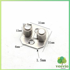 Veevio ไกด์ประตูบานเลื่อนลิ้นชัก โลหะ ไกด์ลูกกลิ้งประตูบานเลื่อน ประคองบานเฟี้ยม หน่วยวัดเป็นมิลลิเมตร Floor Sliding Roller