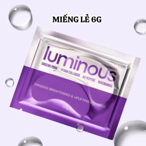 Mặt Nạ Mắt Colorkey Luminous Nhân Sâm Ginseng PDRN Peptide Hỗ Trợ Làm Sáng Cấp Ẩm Săn Chắc Vùng Da Mắt 6g/1 Miếng