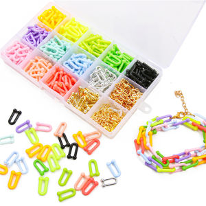 15กริดอะคริลิค U-Shaped เปิดหัวเข็มขัดโลหะโซ่กล่อง DIY ทําต่างหูสร้อยคอสร้อยข้อมือเครื่องประดับอัญมณี