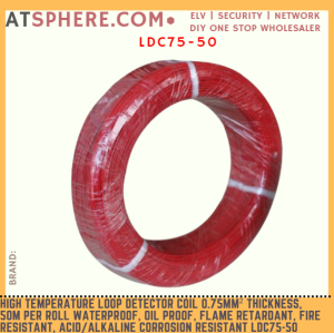 High Temperature Loop Detector Coil 0.75mm Thickness 50m Roll Waterproof Oil Proof Flame Retardant Fire Resist LDC75-50
