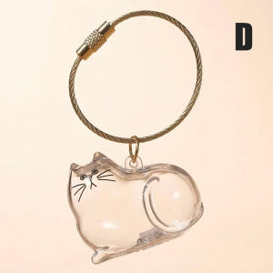 Cute Cat Hair Storage Pendant Keychain Bag Pendant Couple Car Key Chains Jewelry Souvenir Collection Gift Decoration Accessories Cute DIY Decoration Large Size Cat Hair Keepsake Box Container Gift for Pet Lovers Pendant Memorial Bottle for Cats Fur Storag